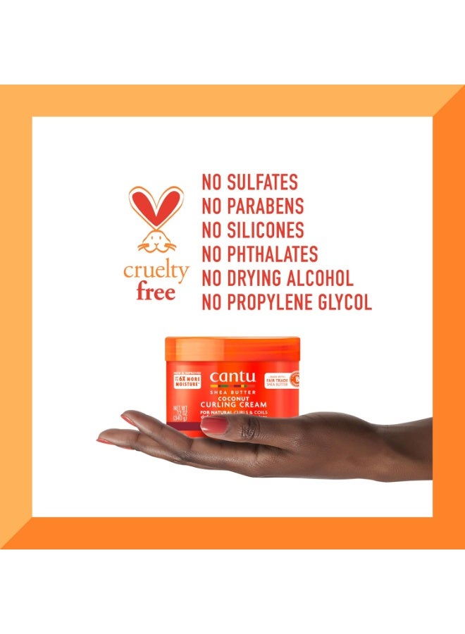 Cantu Coconut Curling Cream for Natural Hair with Pure Shea Butter, 12 oz (Pack of 2)  - Image 4