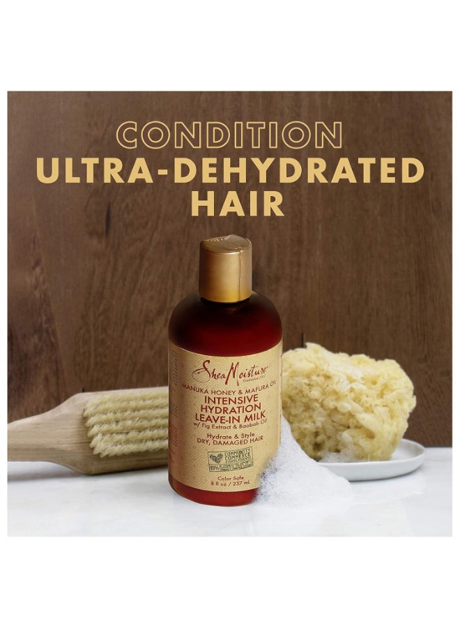 SheaMoisture Hydration Hair Milk Manuka Honey and Mafura Oil for Dry Hair to Hydrate and Style Hair 8 oz - Image 3
