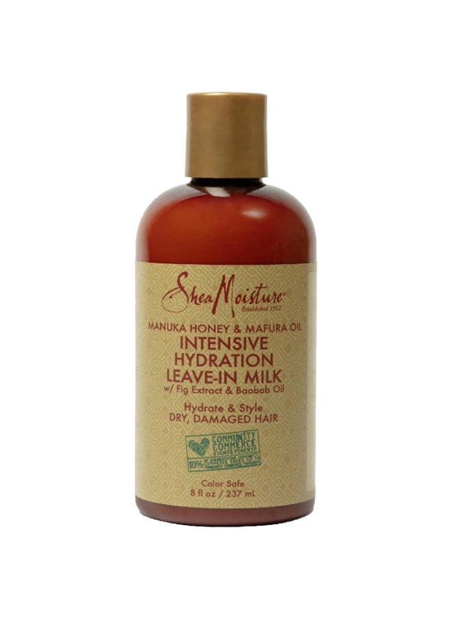 SheaMoisture Hydration Hair Milk Manuka Honey and Mafura Oil for Dry Hair to Hydrate and Style Hair 8 oz - Image 1
