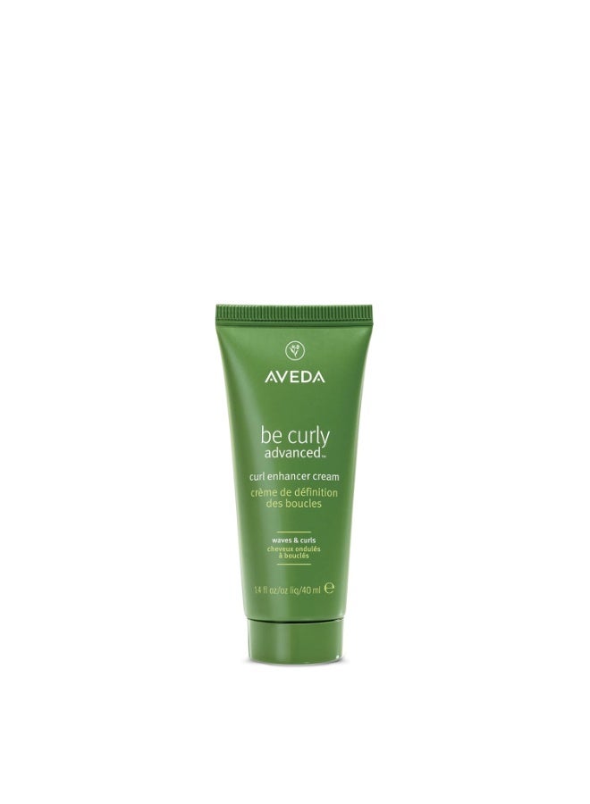 AVEDA Be Curly Advanced Curl Enhancer Cream | Defines Curly and Wavy Hair | Reduces Frizz, Adds Shine | Silicone Free | 98% Naturally Derived* Style: 1.3 Fl Oz - Travel Size - Image 1