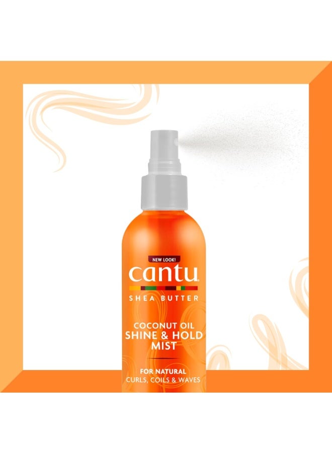Cantu Coconut Oil Shine & Hold Mist with Shea Butter for Natural Hair, 8 fl oz  - Image 2