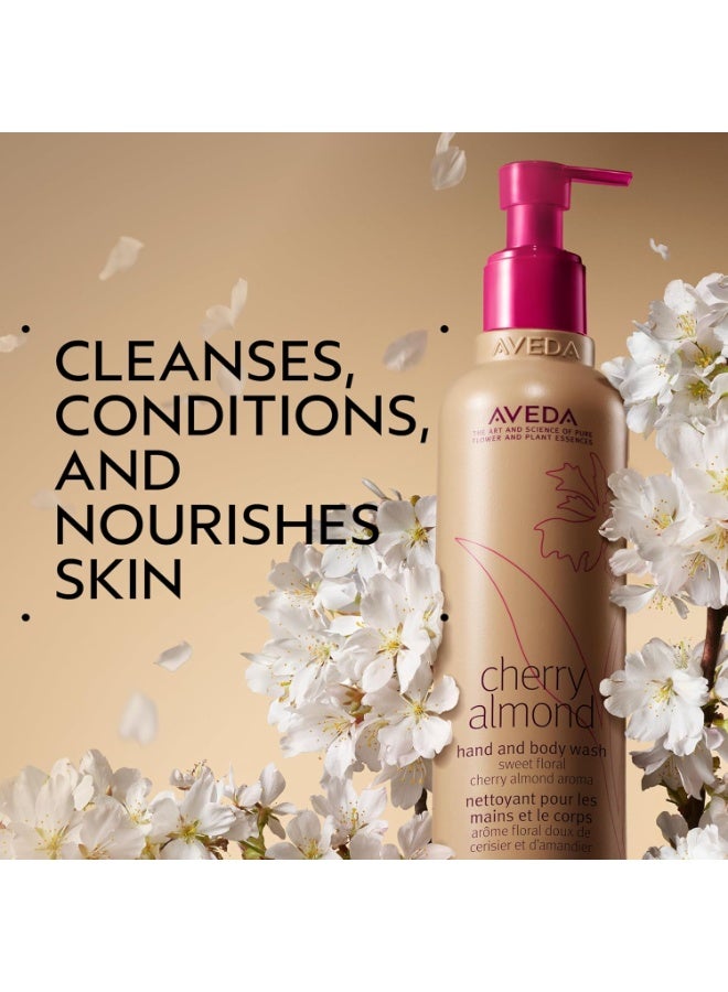 AVEDA Cherry Almond Hand & Body Wash |with Sweet Almond Oil, Cherry Blossom Extract | Sweet Floral Aroma of Tonka Bean, Certified Organic Orange, Ylang Ylang | 97% Naturally Derived* Style: 8.5 Fl Oz - Full SizeFluid Ounce - Image 2