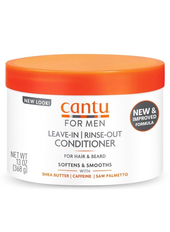 Cantu For Men Leave-In Rinse-Out Conditioner for Hair And Beard, 13 oz  - Image 1