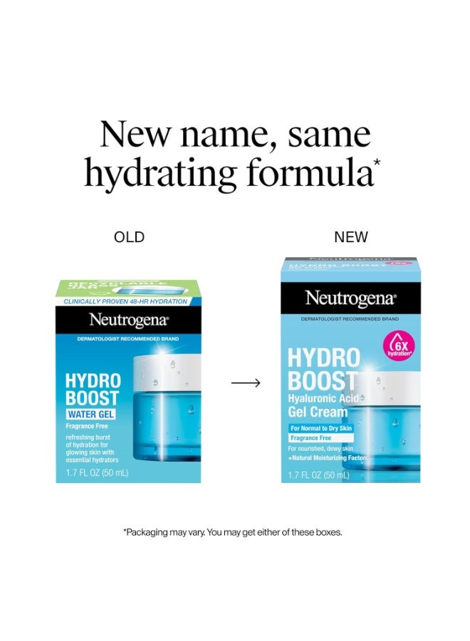 Neutrogena Hydro Boost Skincare Set, Hydro Boost Fragrance Free Gel Cream Face Moisturizer And Trial Size Hydro Boost Fragrance Free Hydrating Gel Facial Cleanser, 0.5 fl oz 1.7 fl ozFluid Ounce - Image 2