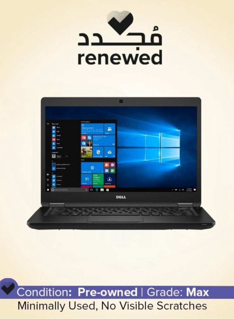 DELL Renewed - Latitude 5480 Laptop, 14" Display, Intel i5-6300U (7th Gen), 8GB RAM, 256GB SSD, Windows 10 Pro - English Black - Image 1