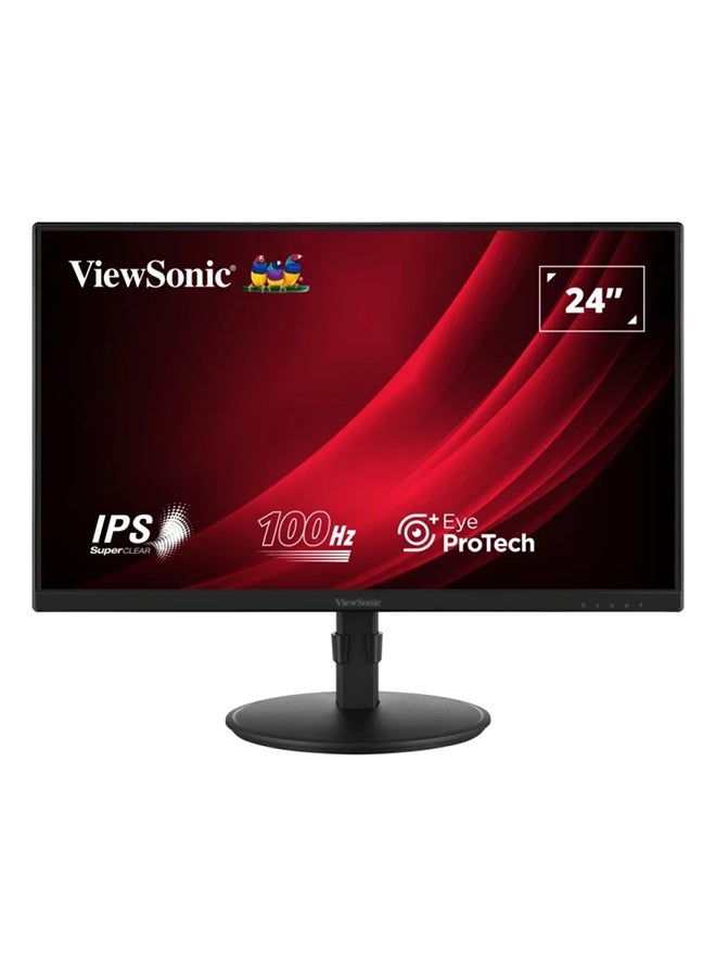 ViewSonic 24” IPS Full HD Ergonomic Monitor with USB Hub black - Image 1