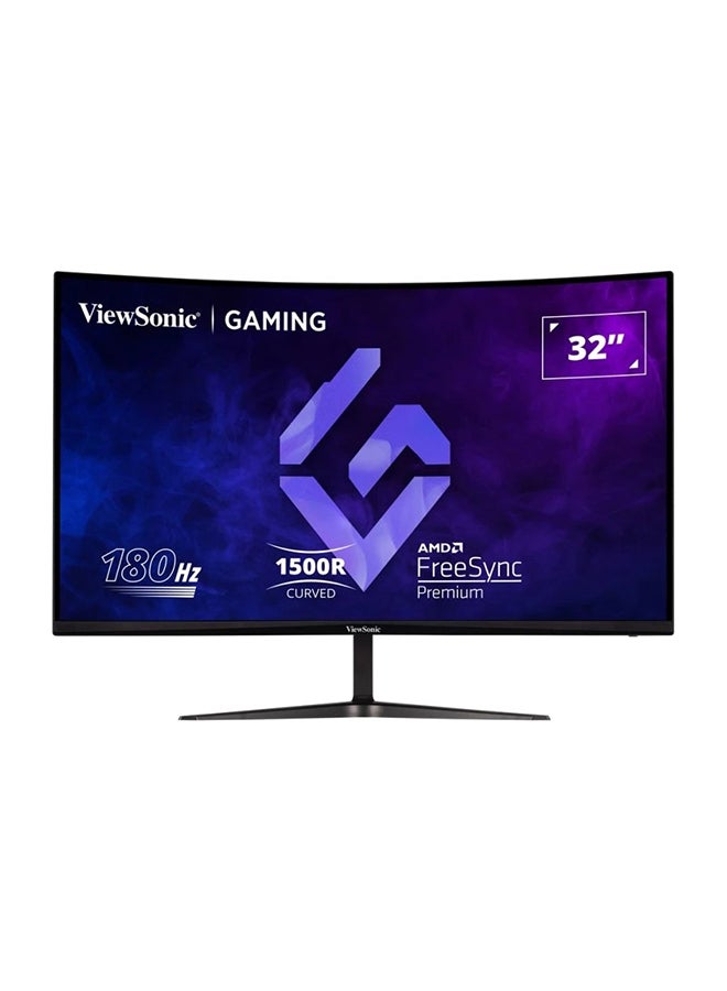 فيوسونيك شاشة ألعاب منحنية 32 بوصة FHD 180Hz 1500R، زمن استجابة 1 مللي ثانية، AMD FreeSync™ Premium، تباين ديناميكي ضخم، مكبرات صوت مزدوجة 2 واط، تقنية العناية بالعين، وضع ECO - Image 2