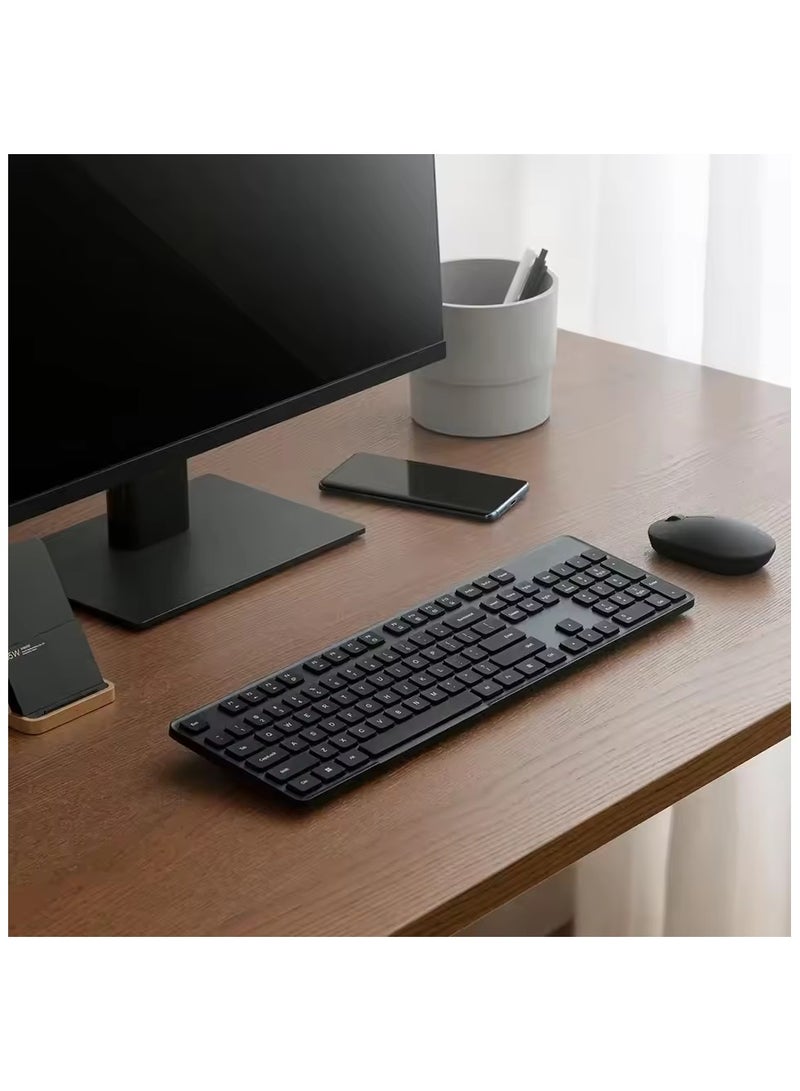 Xiaomi Wireless Keyboard And Mouse Set 2 Office Keyboard 104 keys 2.4GHz USB Receiver Mouse Portable For PC Computer - Black - Image 2