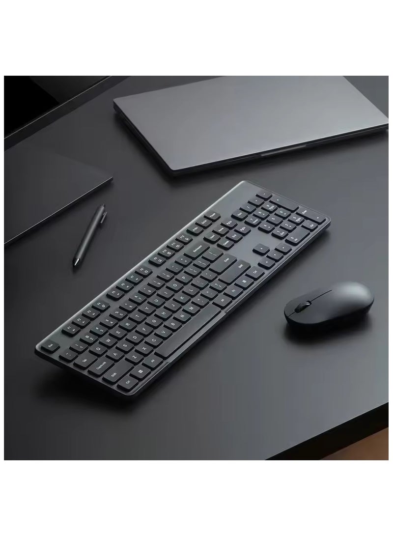 Xiaomi Wireless Keyboard And Mouse Set 2 Office Keyboard 104 keys 2.4GHz USB Receiver Mouse Portable For PC Computer - Black - Image 5