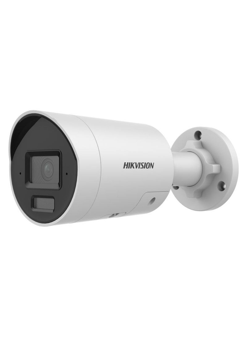 HIKVISION DS-2CD2047G2H-LIU/SL 4MP ColorVu Mini Bullet Network Camera, 2688x1520 Resolution, 2.8mm Fixed Lens, Smart Hybrid Light, 130dB WDR, AcuSense Human & Vehicle Detection, Two-Way Audio, Active Defense (Strobe & Audio Alarm), IP67 Weatherproof, PoE  - Image 1