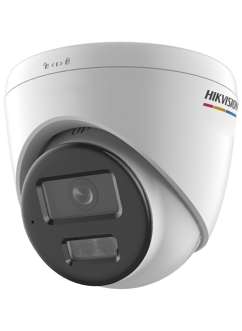 HIKVISION DS-2CD1327G2H-LIUF/SL 2.8mm 2MP ColorVu Fixed Turret IP Camera, 1080p Full HD, 1/2.8" CMOS Sensor, Ultra Low-Light 0.001 Lux with Smart Hybrid Light, Human & Vehicle Detection, 2-Way Audio, MicroSD up to 512GB, IP67 Weatherproof  - Image 1