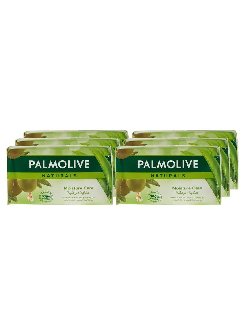Pack Of 6 Naturals Bar Soap Smooth And Moisture With Aloe And Olive, 6 X 170 GM, 1020grams