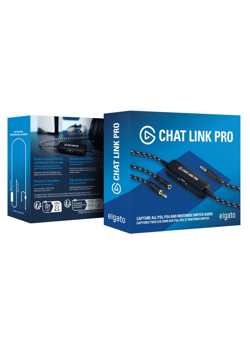 إلجاتو شات لينك برو - محول صوتي، لجهاز PS5، PS4، نينتندو سويتش، تسجيل دردشة الصوت، صوت اللعب، كابل طويل جداً، أسود - Image 2