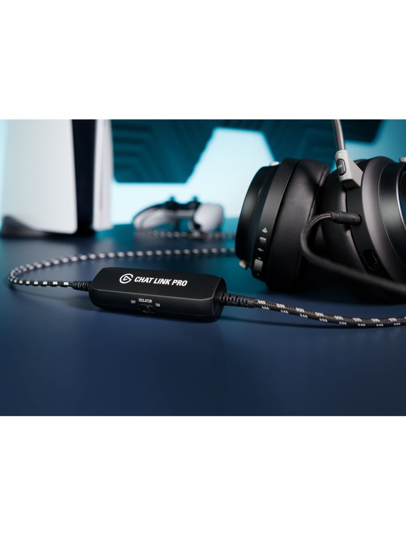 إلجاتو شات لينك برو - محول صوتي، لجهاز PS5، PS4، نينتندو سويتش، تسجيل دردشة الصوت، صوت اللعب، كابل طويل جداً، أسود - Image 5