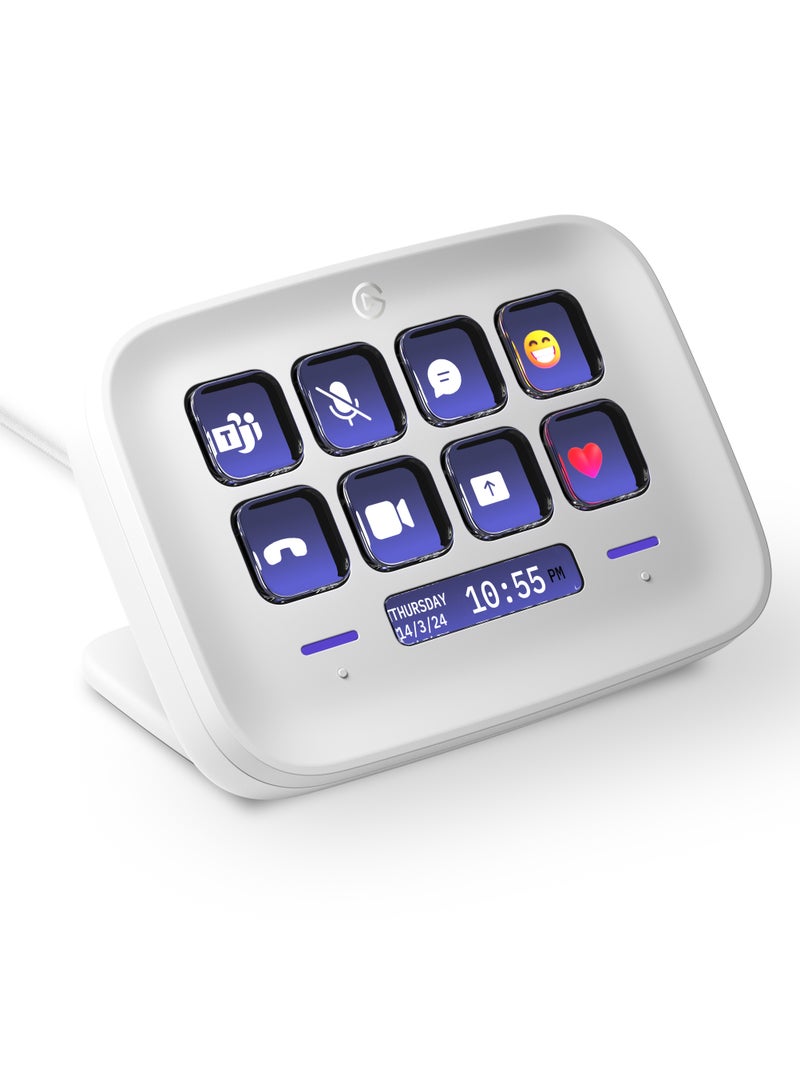 Elgato Stream Deck Neo – 8 Customizable Keys, 2 Touch Points, Speed Through Tasks & Workflows - Control Word, Excel, PowerPoint, Teams, Zoom, Spotify and more, Drag-’n-Drop Setup - Works with Mac & PC - Image 1