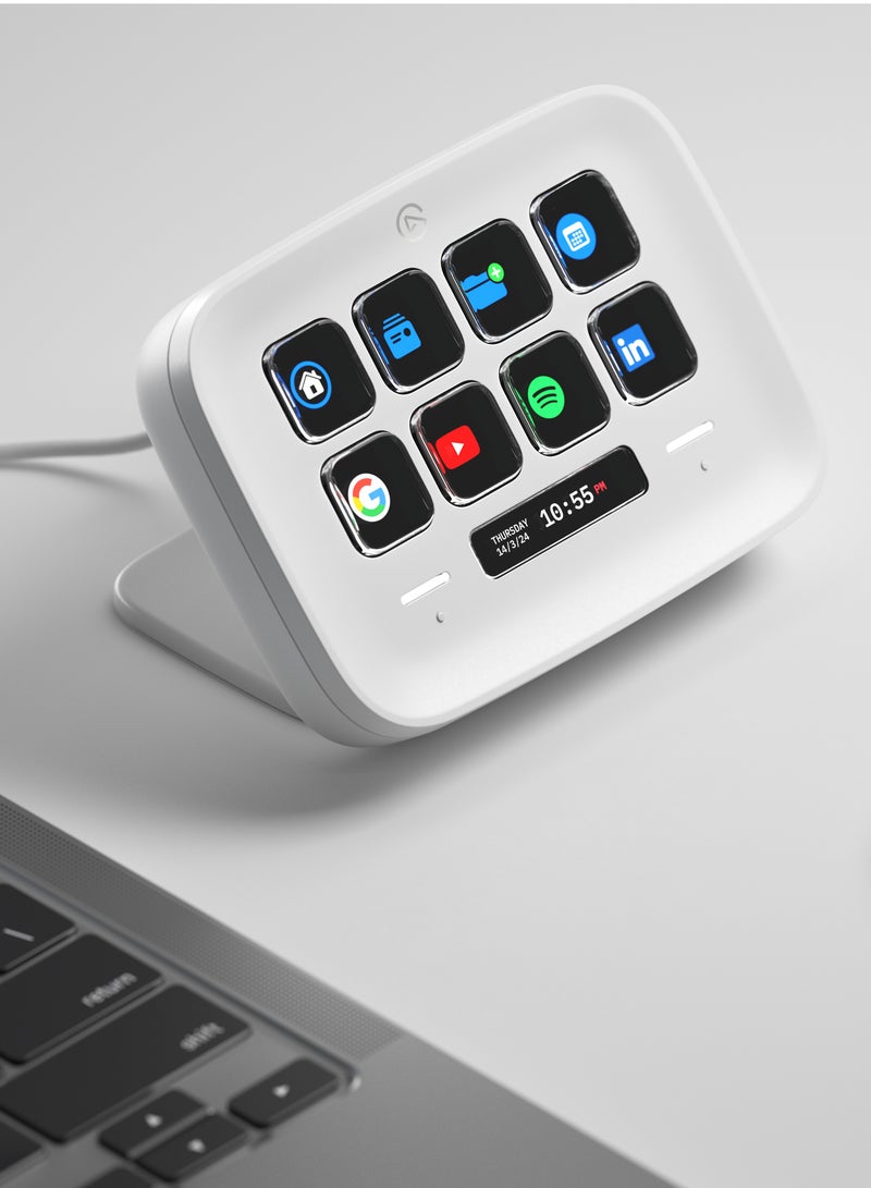 Elgato Stream Deck Neo – 8 Customizable Keys, 2 Touch Points, Speed Through Tasks & Workflows - Control Word, Excel, PowerPoint, Teams, Zoom, Spotify and more, Drag-’n-Drop Setup - Works with Mac & PC - Image 3