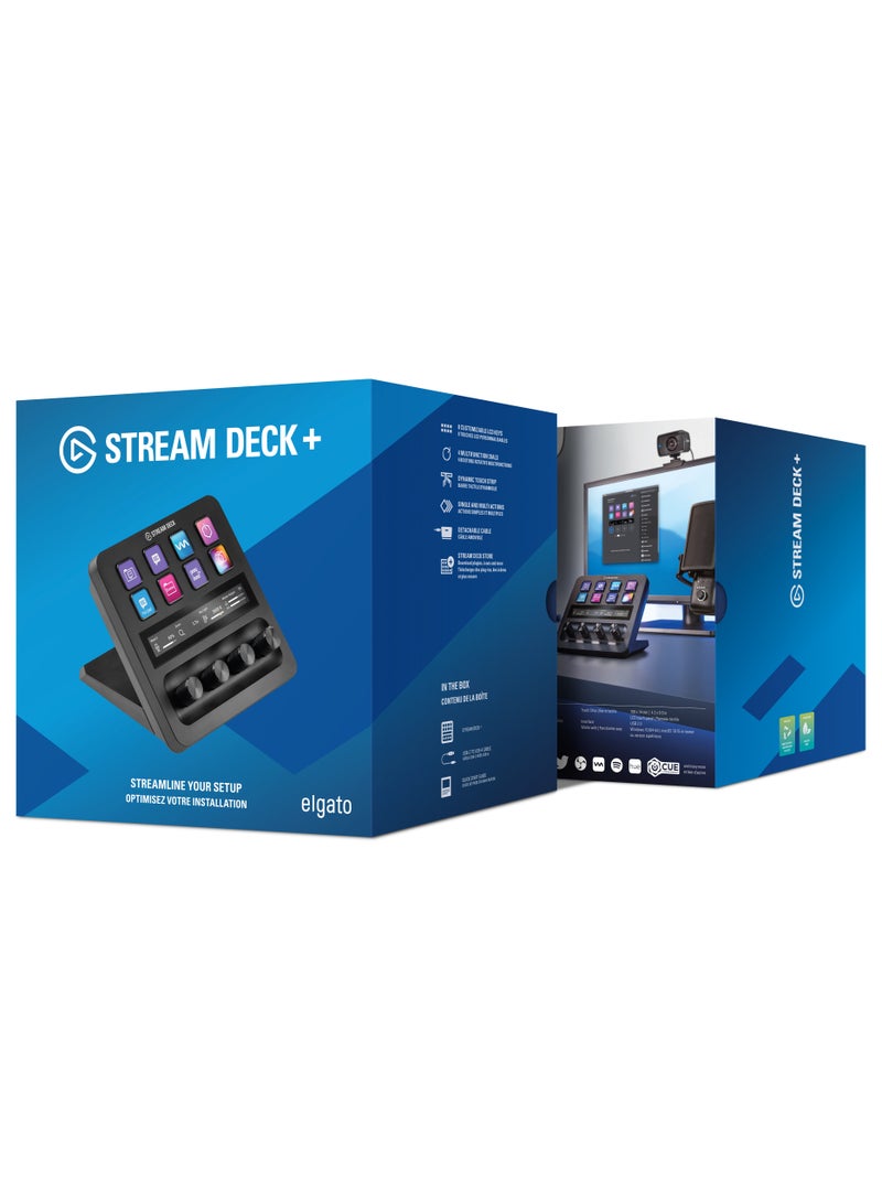 Elgato Stream Deck +, Audio Mixer, Production Console and Studio Controller for Content Creators, Streaming, Gaming, with customizable touch strip dials and LCD keys, works with Mac and PC - Image 3