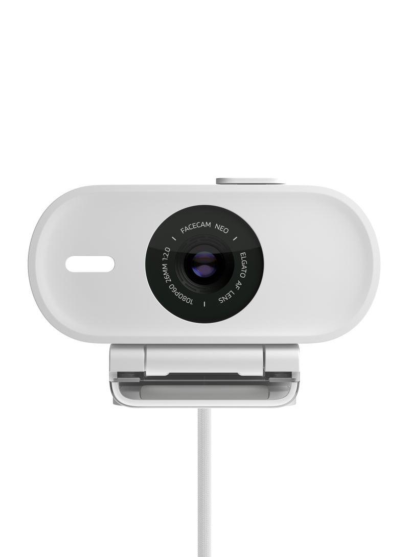 Elgato Facecam Neo – Full HD Webcam with Easy-Slide Privacy Shutter, Light Correction, For Video Calls, Streaming, Teams/Zoom/Slack/OBS/Twitch/Youtube, and more – USB-C/Plug & Play on PC/Laptop/Mac - Image 2