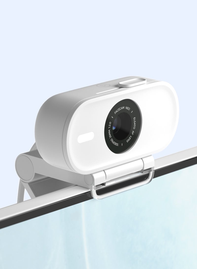 Elgato Facecam Neo – Full HD Webcam with Easy-Slide Privacy Shutter, Light Correction, For Video Calls, Streaming, Teams/Zoom/Slack/OBS/Twitch/Youtube, and more – USB-C/Plug & Play on PC/Laptop/Mac - Image 3