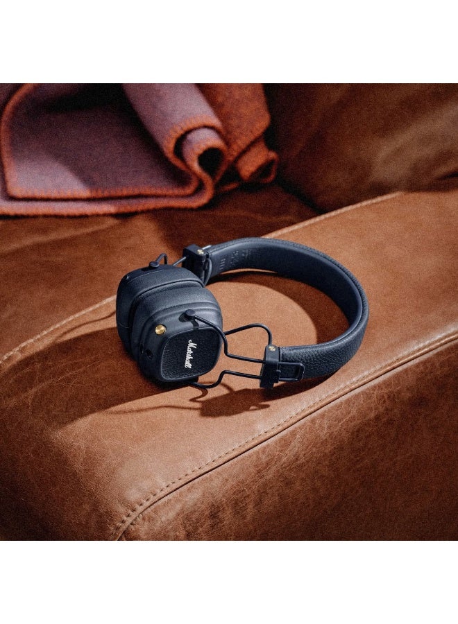 Marshall Major V Bluetooth Headphones - Foldable Wireless Headphones Bluetooth With 100+ Hours Of Playtime Blue  - Image 3