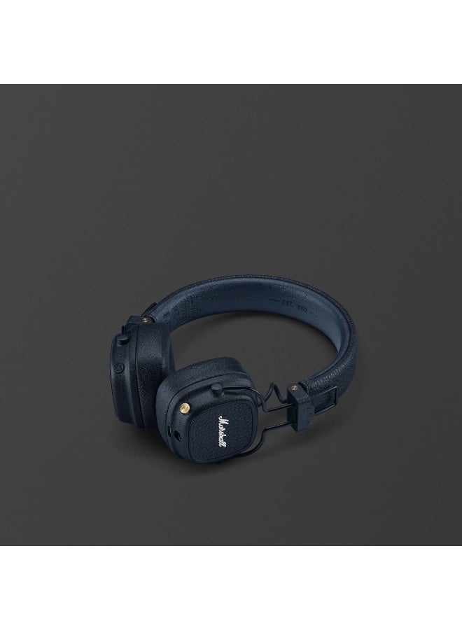 Marshall Major V Bluetooth Headphones - Foldable Wireless Headphones Bluetooth With 100+ Hours Of Playtime Blue  - Image 5