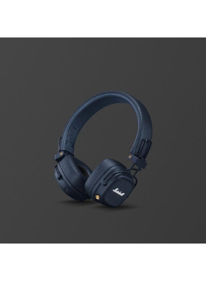Marshall Major V Bluetooth Headphones - Foldable Wireless Headphones Bluetooth With 100+ Hours Of Playtime Blue  - Image 4