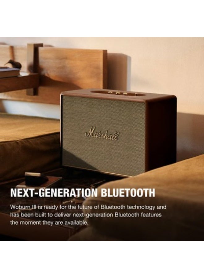 Marshall Woburn III 120W Premium Home Wireless Speaker With Bluetooth 5.2 And Multiple Inputs - Enjoy Signature Sound Brown  - Image 4