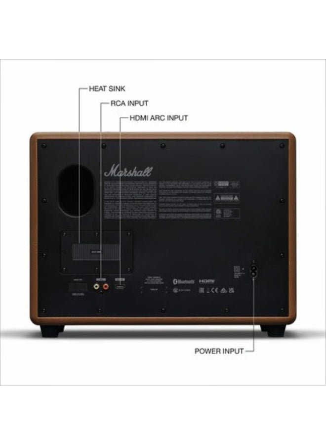 Marshall Woburn III 120W Premium Home Wireless Speaker With Bluetooth 5.2 And Multiple Inputs - Enjoy Signature Sound Brown  - Image 5