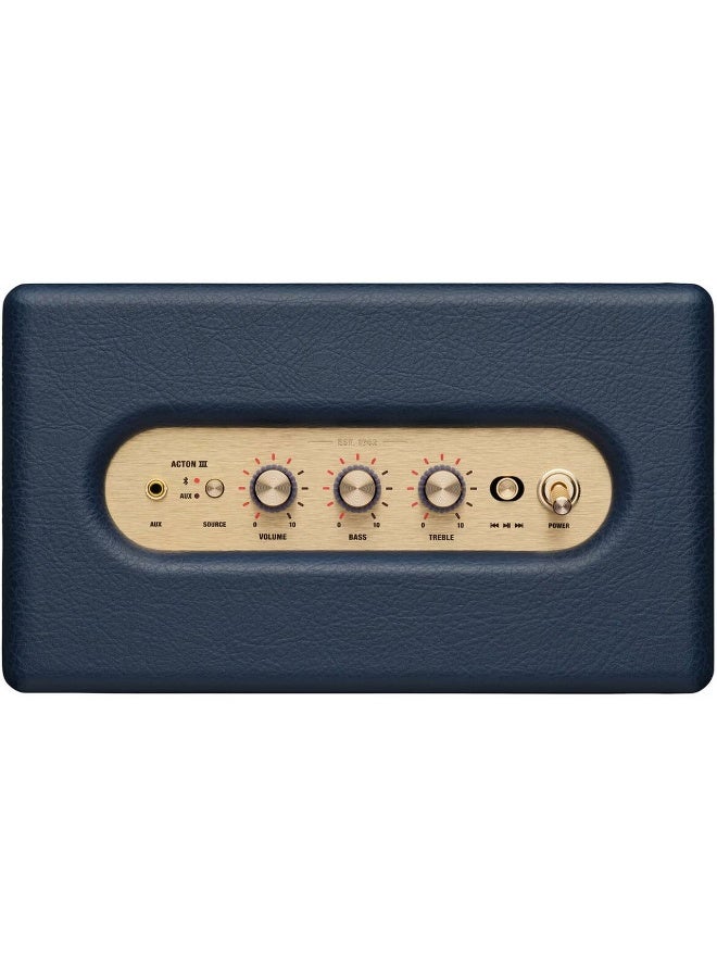 Marshall Acton III 60W Premium Home Wireless Speaker With Bluetooth 5.2 And Multiple Inputs - Enjoy signature Marshall Sound Blue  - Image 2