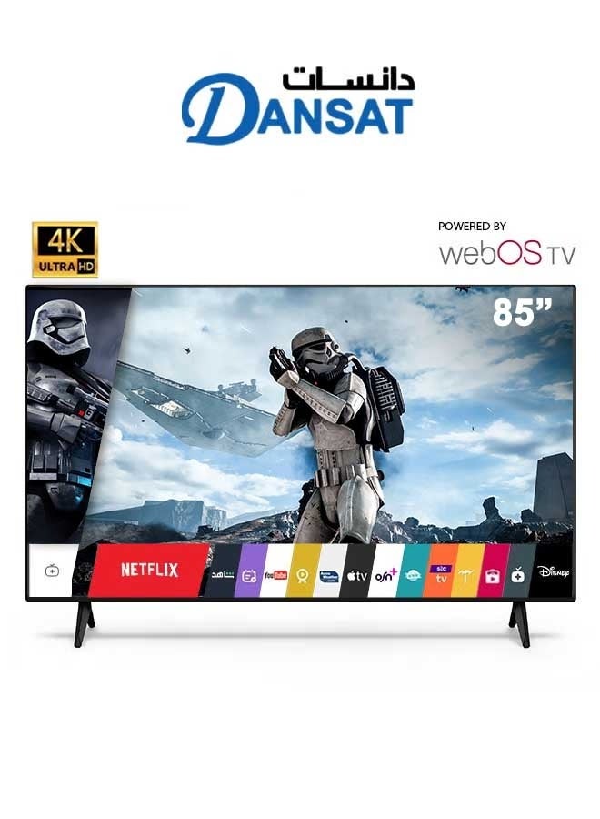 دانسات شاشات ويب أو إس الذكية 85 بوصة 4K - مع دعم جهاز التحكم عن بُعد السحري الأصلي لمعظم التطبيقات - - Image 1