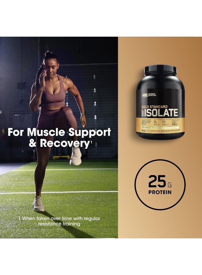 Gold Standard 100% Isolate, 25 Grams of Protein, Hydrolyzed and Ultra-Filtered Whey Protein Isolate - Rich Vanilla, 2.91 lbs, 44 Servings (1.32 KG)