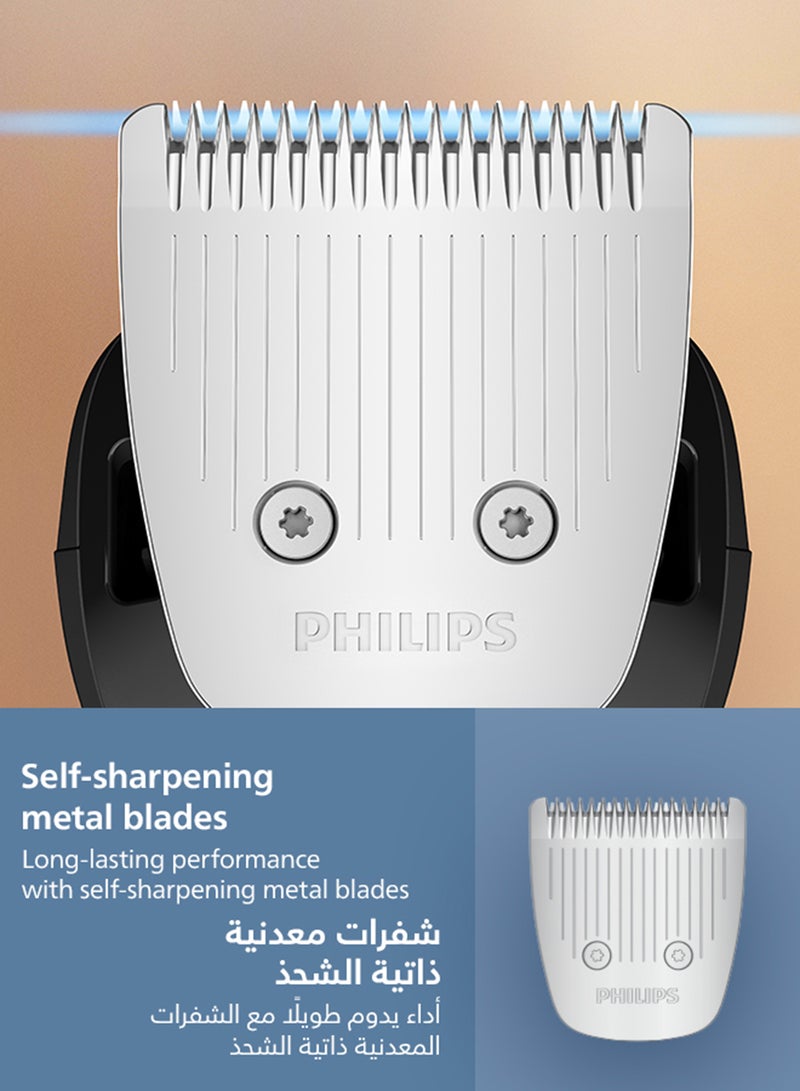 Philips Beard Trimmer BT3665/15 40 length settings 0.5–20 mm Comb lifts hairs for an even trim 100% washable 80 min cordless USB-A charging Battery indicator Blue - Image 5