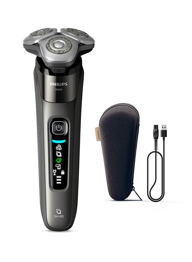 Philips i9000 Wet & Dry Electric Shaver X9002/05 | Close, comfortable shave | Flexible heads follow your face | Built-in trimmer | 50 min cordless | Travel pouch black - Image 2