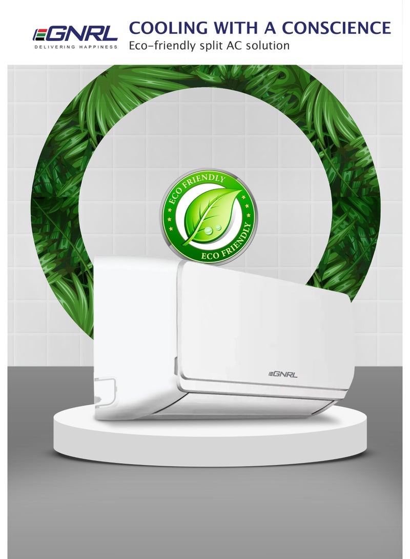 EGNRL 1.5 TON T3 Rotary Split AC R410a, EG18TN, 2025 New Series Model | Turbo Efficient Compressor, Auto Restart & Smart Function, | Remote Included, White - Free 5 Year Compressor Warranty 1910 W EG18TN White  - Image 5