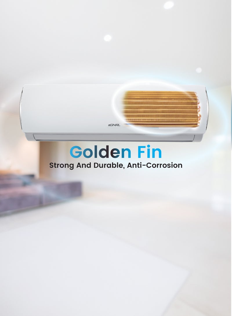 EGNRL 24000 BTU T1 Rotary 2 TON Split AC White R410a With 3M Pipe Kit EG24K Auto Restart, Golden Fin 2320 W EG24K White - Image 4