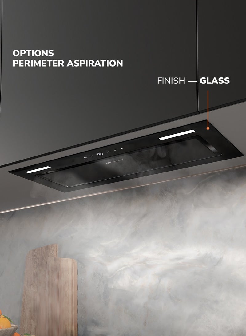 ميلين 70cm Built In Black Glass Range Hood ,  3 Years Warranty MBKHG 702 BL Black - Image 5