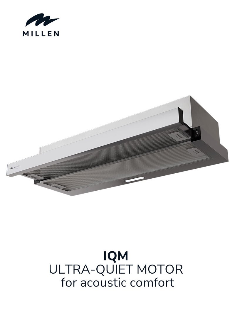 ميلين 90 cm Slide-Out Range Hood – MBKHS 9001 IX, 3 Years Warranty, Filters Included MBKHS 9001 IX Stainless Steel - Image 5