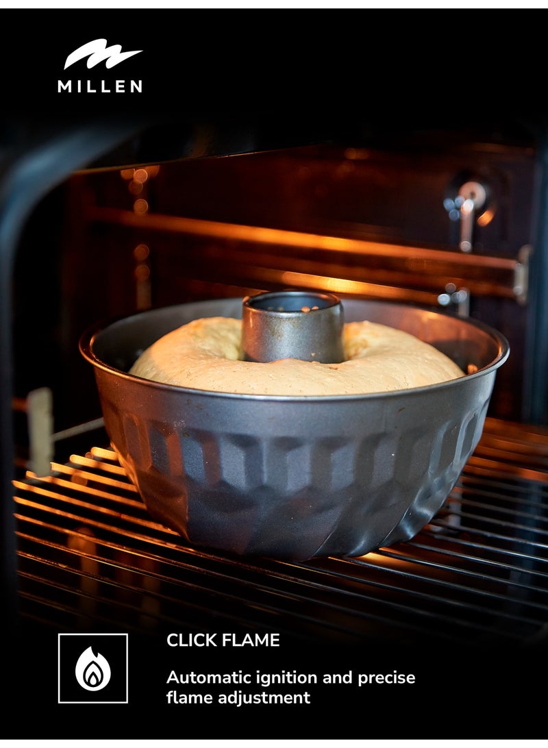 ميلين فرن غاز مدمج 60 سم، 69 لتر - ضمان 3 سنوات، زجاج ألماني مزدوج SCHOTT - Image 3