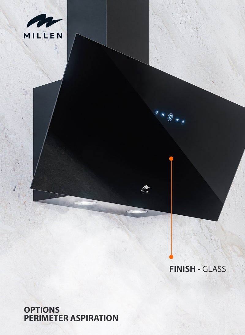 MILLEN 90cm Angled Range Hood - Tempered Black Glass, 3 Years Warranty 230 W MKHG 904 BL black - Image 5