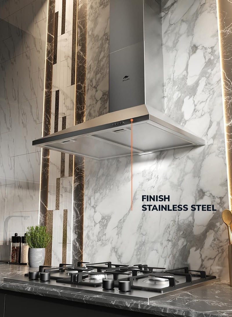 MILLEN 60cm Black Chimney Range Hood , 3 Years Warranty MKH 604 IX Stainless Steel - Image 4