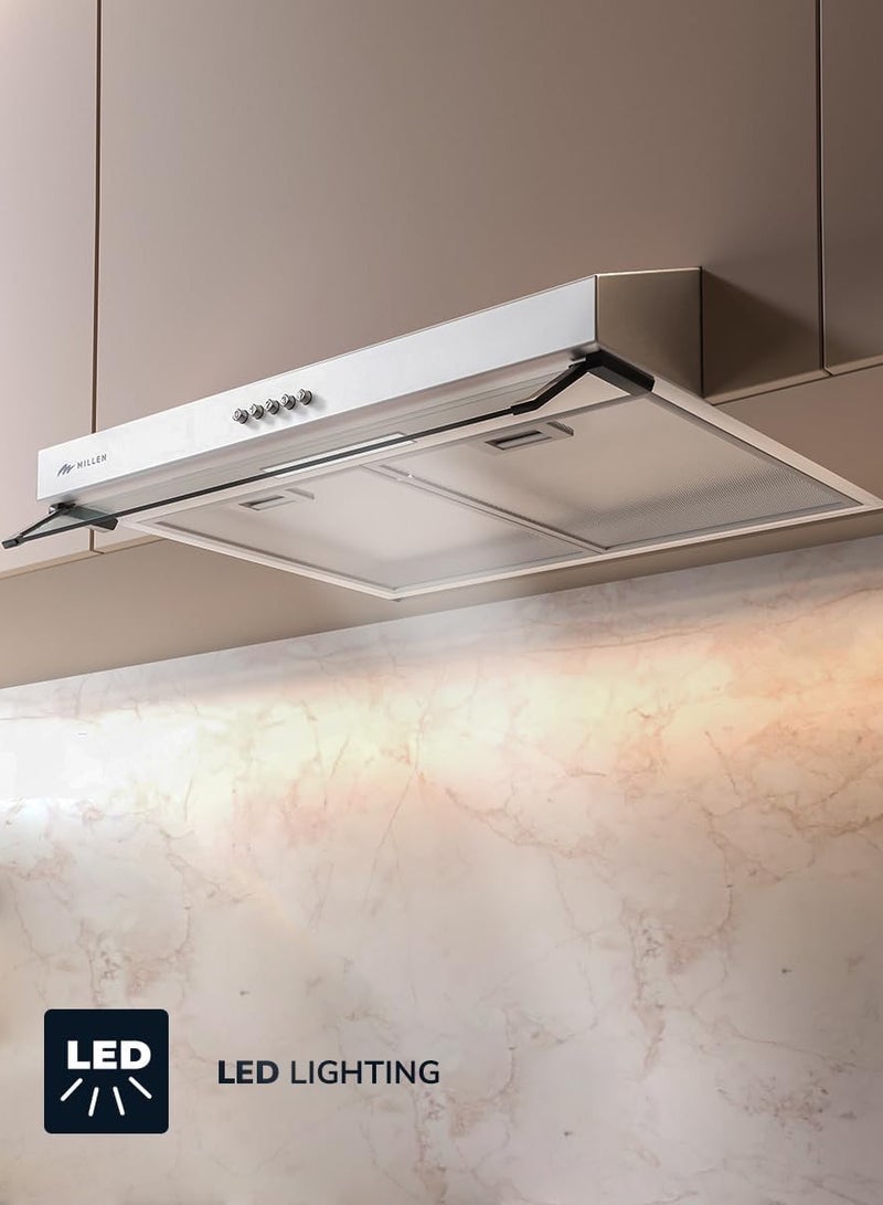 ميلين 60cm Under Cabinet White Range Hood - MKH 603 WH, 3 Year Warranty MKH 603 WH White  - Image 5