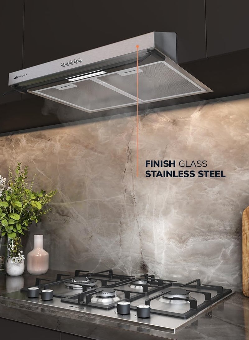 ميلين شفاط هواء أسود تحت الخزانة 60 سم، ضمان 3 سنوات - Image 3