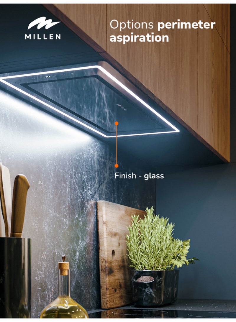 ميلين 52 cm Built-In Range Hood - Elegance and Efficiency Redefined, 3 Y Warranty, Filters Included MBKHG 6001 BL Black - Image 4