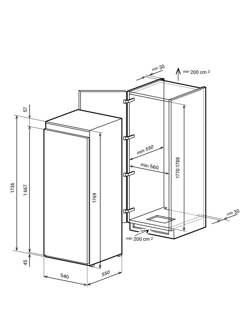ميلين فريزر مدمج كامل - تخزين قوي وفعال وخالي من الصقيع - Image 5