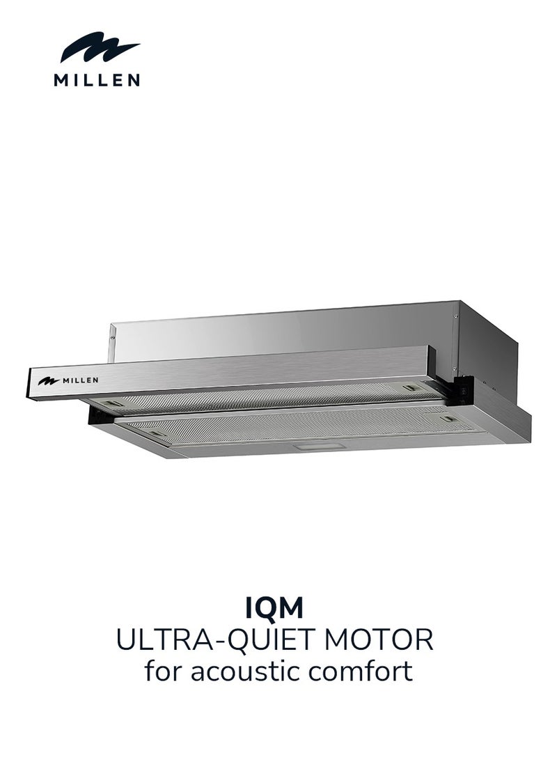 ميلين شفاط مطبخ منزلق 60 سم - ضمان 3 سنوات، مع فلاتر مرفقة - Image 5