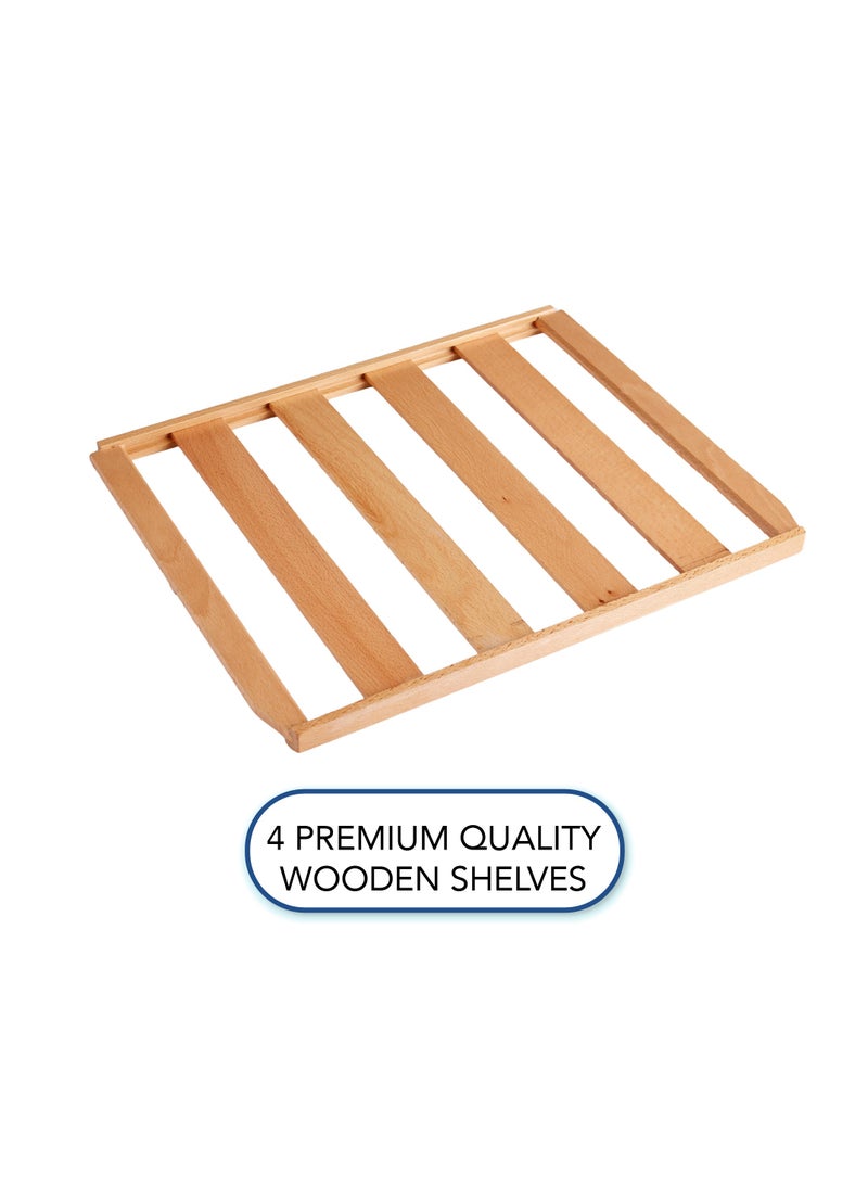 STAR TRACK Compressor Beverage Cooler, Mirror Glass, Wooden Shelves 115 L 220 kW ST-HBC115-BW Black - Image 3