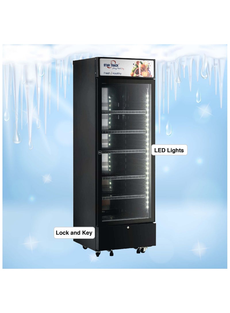 STAR TRACK 350L Showcase Chiller – Adjustable Shelves, LED Lighting, No Frost, and Easy Mobility 350 L 220 kW ST-BCH350L Black - Image 4