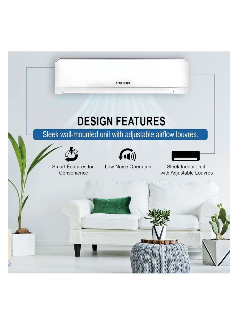 STAR TRACK 2 ton Split Air Conditioner,24000 BTU, R410A, T3 Rotary Compressor, Auto Restart, White, 5 Year Warranty on the Compressor ST-24000BTU-HVO(T3) White - Image 4
