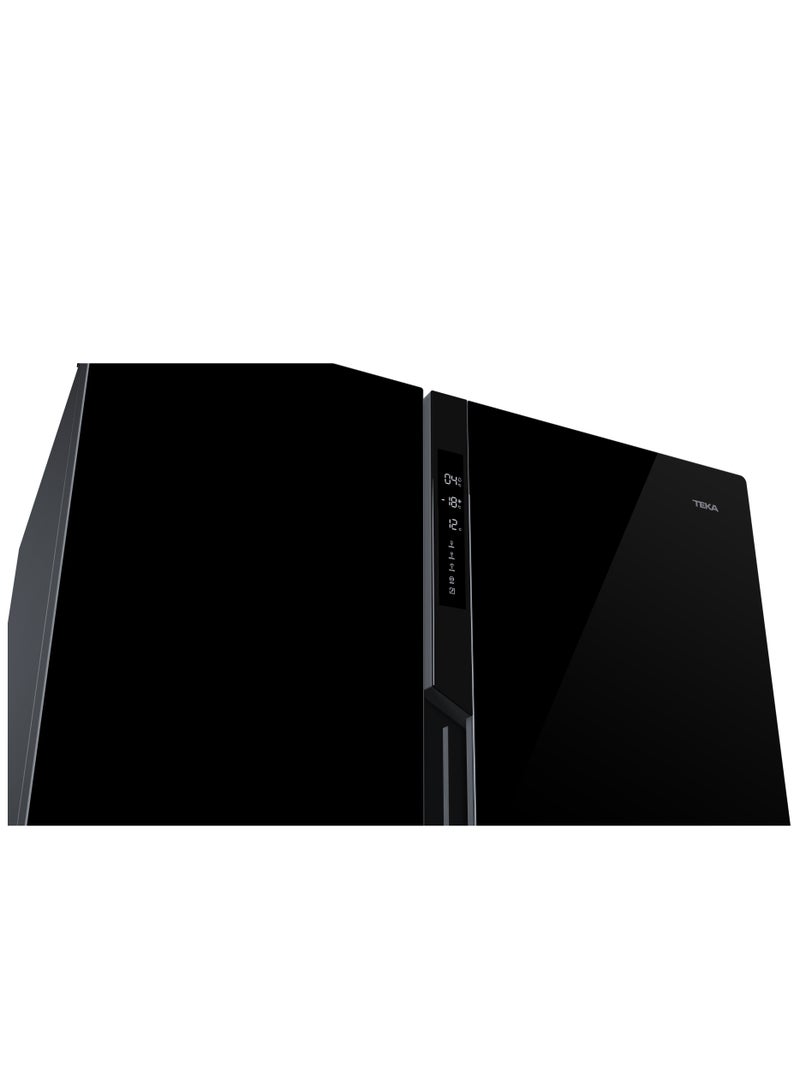 TEKA Full No-Frost 548 Litres Side by Side Refrigerator with Wine/Beverage Cooler "Inverter Motor, Electronic Adjustable Thermostat, LED illumination" Built-in/Freestanding Installation RLF 85950 GBK 210 W 113430074 Black - Image 2