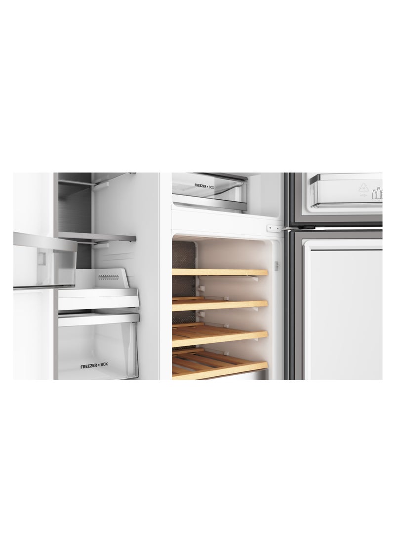 TEKA Full No-Frost 548 Litres Side by Side Refrigerator with Wine/Beverage Cooler "Inverter Motor, Electronic Adjustable Thermostat, LED illumination" Built-in/Freestanding Installation RLF 85950 GBK 210 W 113430074 Black - Image 3